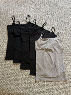 Aeropostale/SO Women's Shelf Bra Camisole Set - Black & Heather Gray
